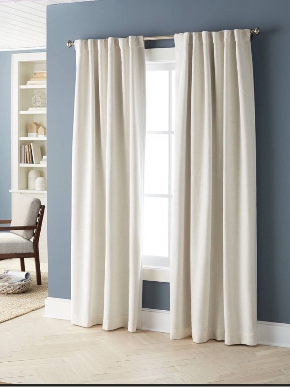 4 Blackout Aruba white/ivory Target Threshold Linen-Look Curtain White/Ivory